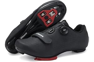 Milazzo Cycling Shoes Mens, Road Bike Indooor Cycling Shoes Spin Shoestring with Compatible Cleat Peloton Shoe with SPD and Delta Lock Pedal Riding Shoes