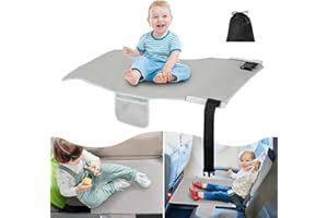 Zyphoria Toddler Airplane Bed, Kids Seat Extender, Safe Baby plane Travel Essentials, Portable Long Trip Flyaway Kid Seats Footrest, Air Flight Must Have for Infant Sleeping & Rest (Grey)