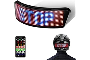 MOYACA LED Smart Cycling Taillight, Motorcycle Helmet Light with Turn-Signals Speedometer and Programmable APP Customizable Patterns Display, Waterproof Light for Night Ride
