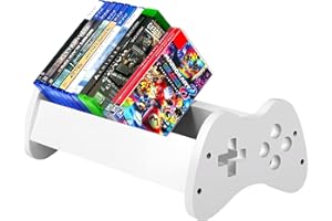 Alyoen Spiele Aufbewahrung, Universeller Spielhalter für PS5/ PS4/ PS3/ Xbox/Switch Spielhüllen, Speichert Maximal 32 Spiel Discs, Videospiel Storage Organizer, Weiß