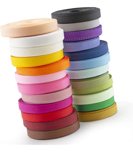 Summer-Ray 164,6 Meter Bedrukt Grosgrain Lint – 10mm Breed – 90 Unieke Designs, 1,83 Meter per Kleur – Polyester, Wasbaar & Kleurvast – Ideaal voor Knutselen & Naaien