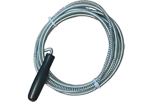 QUAILITAS Professional Sink Cleaner Coil [3 Metres]–Flexible Metal Drain Coil w/0.5mm Diameter & Plastic Handle, Plumbing Snake for Unblocking Clogged Sinks, Showers, Bathroom–Drain Cleaning Equipment