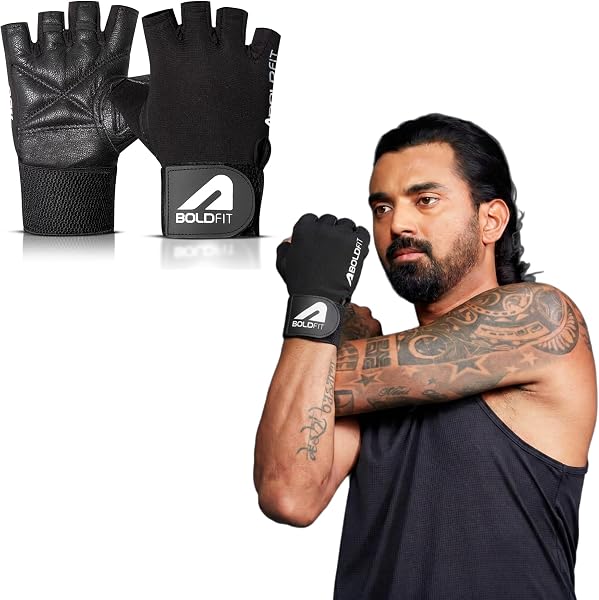 Boldfit Gym Gloves for Men with Wrist Support Accessories, Gym Mittens for Women for Weightlifting, for Gym Workout for Training, Exercise, Cycling, Bike Sports