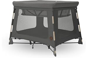 Maxi-Cosi Swift 3 w 1 łóżeczko turystyczne dla dziecka, 0–3,5 roku, do 15 kg, Lekki Kojec dla Dziecka Składany, Materac 2-w-1, Ultralekkie, Składane w sekundę, Torba, Eco Care, Beyond Graphite