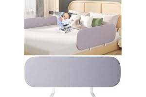 Foldable Crib Rail Guard,Toddler Bed Rails Guard,Universal Baby & Children Bed Rail,Upgrade Reinforced Safety Bed Fence Protector Rail for Cribs, Twin, Double, Full Size Queen & King Bed (59 Inch)