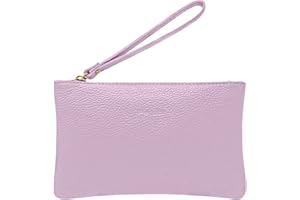 Parubi, Pochette Donna Elegante in Vera Pelle, Borsa a Mano Made in Italy, Pochette con Cerniera, Borsetta Piccola Clutch con Laccetto da Polso Borsello Per Donna Ragazza Elegante, Aura