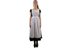 Brigitta Ladies Pinafore Apron white
