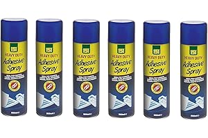 WITPOCE 6 Spray Glue Adhesive Contact Glue Heavy Duty Mount DIY Craft Upholstery 500ml