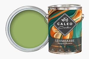 Caleo Color lerfärg GINGKO 5 liter – ekologisk väggfärg för vardagsrum och mer. - hög täckning, droppfri, luktfri