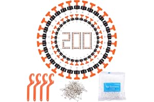 AHAQU Tile Leveling System, 200PCS Reusable Tile Leveler Spacers with 4 Special Wrench, 100PCS T Needle and 500PCS 2mm Tiles Spacers, Tiles Installation Tool Kit for Building Walls and Floors