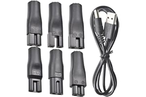 BOEEA 7 Stück 5V Rasierer Ladegerät Netzkabel USB Adapter Set für eine Vielzahl von Elektrische Haarschneidemaschinen, Bartschneider, Rasierer, Schönheitsinstrumente,elektrische Friseure, Luftreiniger