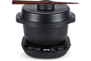 Yum Asia Kotori Mini cuiseur à riz Donburi avec logique floue avancée, bol en céramique ninja (1 tasse, 0,18l), 3 fonctions de riz, 3 fonctions multicuiseur, affichage LED, 220-240V (Noir anthracite)