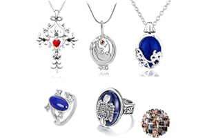 UoYu 25 pz The Vampire Jewelry Sticker Set Elena Gilbert Apertura Verbena Medaglione Ciondolo Collana Croce Simbolo Gioielli Damon Stefan dito famiglia Crest Anello