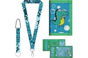 BEELUKY Portafoglio Bambino Portafoglio Ragazzo Portafoglio per Bambini con Lungo e Corto Cordino e Cerniera Portamonete Bambino per Regali di Compleanno per Bambini(Verde, Coccodrillo)