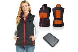 UNZIPP Chaleco calefactable para mujer con paquete de batería, chaleco calefactor eléctrico ligero para mujer, chaleco recargable por USB con bolsillos, chaleco cálido para invierno, chaleco ajustado