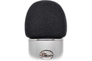 VOCALBEAT Foam Windscreen for Blue Yeti - Can Also Cover Other Large Microphones such as MXL, Audio Technica and more - Made from a Quality Sponge Material to Act as a Pop Filter for your Mic - Black Color