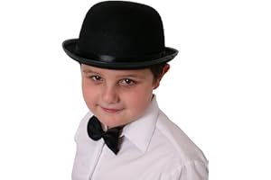 I LOVE FANCY DRESS Chapeau Melon en Feutre Noir pour Enfant.