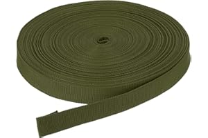 DMiotech Nylon Webbing Belt 10 Yard 25 Yard 50 Yard Length 1" 1/4" 2" 1-1/2" Width Nylon Straps for Sewing Luggage