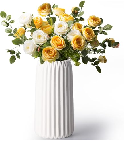 Vaso In Ceramica Senape 13x11 Cm Chehoma – Piccolo, Stile Invecchiato, Per Fiori E Decorazioni Casa