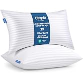 Utopia Bedding Luxury Hotel Pillows, Pack of 2, Size 40 x 70 cm | Back Sleepers, Stomach &amp; Side Sleepers, Soft, Fluffy &amp; Comf