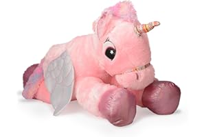 Deluxe Paws - Extra Large Pink Unicorn With Wings - 100 CM - Sparkle Wings