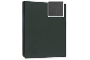 ‎KOPIERLADEN KARNATH GMBH Bindekarton/Deckblatt/Rückblatt, schwarz 240 g/m² DIN A4, 100 Stück in Lederoptik - Umschlagmaterial für Leimbindungen oder Spiralbindungen