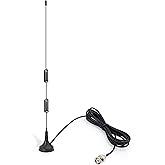 Bingfu VHF UHF Polizei Scanner Antenne Amateurfunk Heim Mobilfunk Scanner Antenne Magnetfuß BNC Stecker Antenne Kompatibel mi