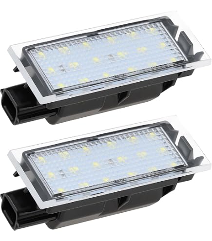 BIAREN 2x Licence Rear Number Plate Light Lamps For Nissan Qashqai