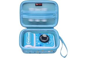 XANAD Camera Étui pour VTech KidiZoom Print Cam/KidiZoom Vidéo Studio HD Appareil Photo Enfant，Cadeau Enfant de 4 à 12 Ans (Point Bleu)