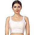 Studio Shringaar Women's Polyester Sleeveless Satin Padded Saree Blouse