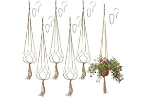 MEISHANG Macramé Suspension Plante en Corde de Coton - Pot Suspendu Solide