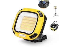 Smiling Shark Lampada Lavoro, LED Lampada Officina 7500mAh Ricaricabile Impermeabile 18 Modalità Luminose Portatile Luce Ispezione con Magnetica per Campeggio Riparazione Garage laboratori Emergenza