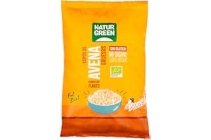 NaturGreen Copos de Avena Gruesos Sin Gluten BIO, Sin Lactosa, Producto Ecológico, 1 Kg