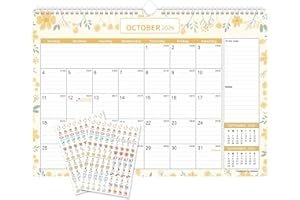 2025 Calendar, Wall Calendar 2025-2026, Mokani Large Month-to-View Wall Planner Jul.2025 to Dec.2026 with 234 Stickers, 12" x 17", 18 Months Perfect for Planning and Organizing