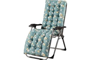 uyeoco Coussin de Chaise Longue, Bain de Soleil, Transat, Matelas pour Transat, Coussin pour Chaise Extérieure pour Jardin, Bande de Réglage(Color:A,Size:155x48cm)