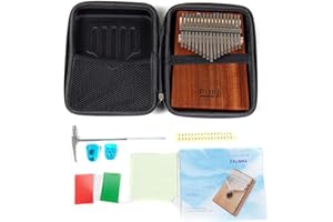 GEWA Kalimba Daumenklavier solid Mahagoni, 17 Stahlzungen, stimmbar, inkl. Tasche, Stimmhammer, Anleitung