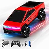 Oyuncak Uzaktan Kumandalı Şarjlı Akrobat Cybertruck Araba 4x4 Drift Ara&ccedil; Bilekten Kumandalı LED Işıklı 2.4 GHz 6 Farklı Led I