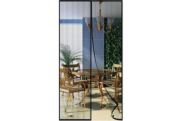 Magnétique Moustiquaire Porte, Moustiquaire à Fermeture Aimantée, Fermeture Automatique, Kit d'Installation Complet, Installation facile sans outils