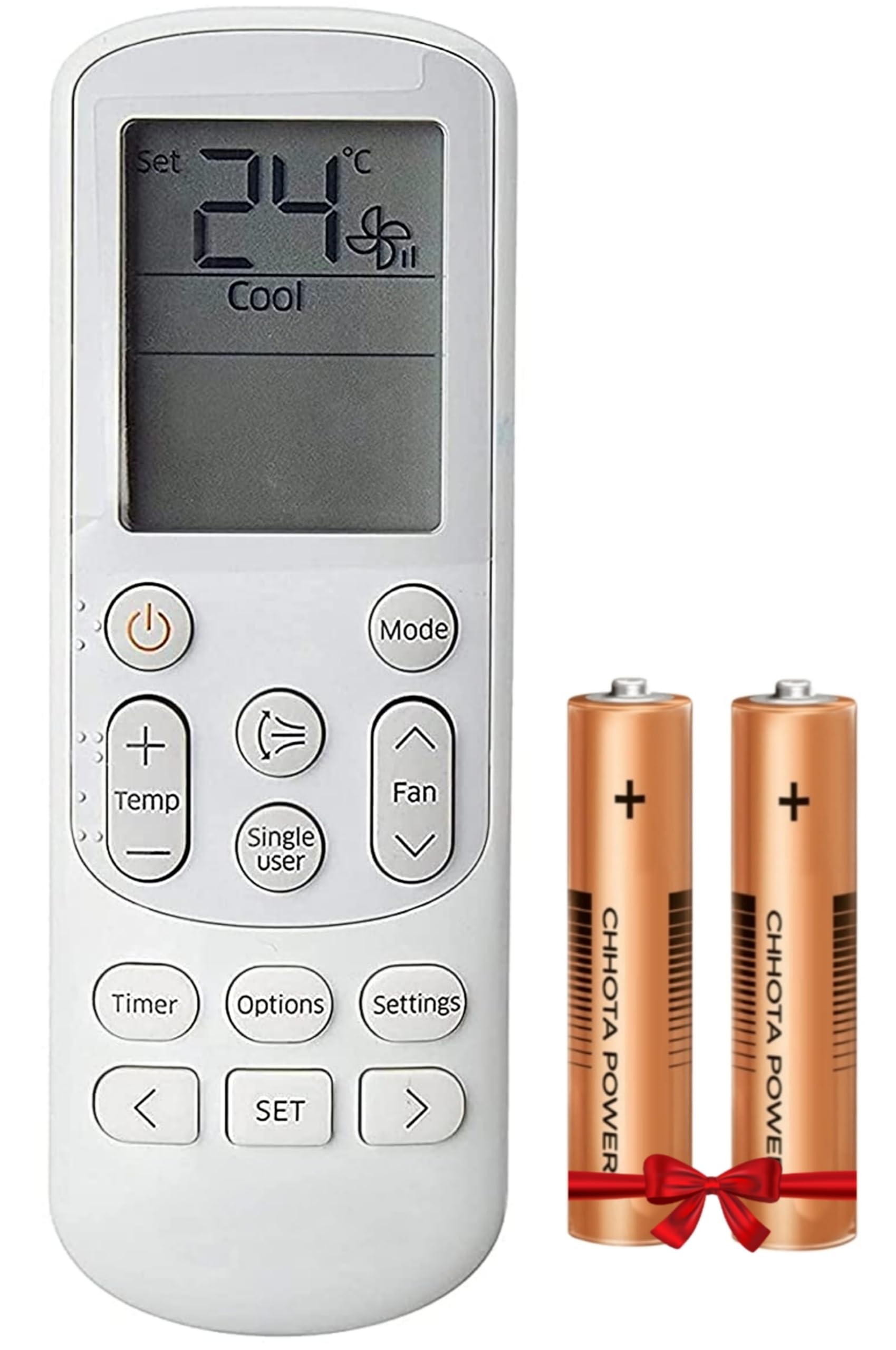 Samsung Split Inverter Air Conditioner Remote Compatible Includes 2 AAA Batteries | Replacement Remote for Samsung AC (AC-144)