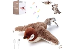 Audasi Uccellino Volante per Gatti, Uccellino per Gatti Che Si Muove Ricaricabile Giocattolo per Gatti Bird Chase Gioco Gatto Uccellino Che Vola per Gatto Interno Inseguire Mordere Masticare