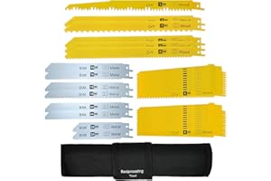 36 szt. brzeszczoty do piły szablastej LEILUO brzeszczot do piły do drewna, metalu, tworzywa sztucznego, zestaw brzeszczotów pasuje do DeWalt Bosch Makita Milwaukee Porter-Cable Ryobi Ridgid