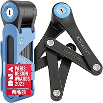 Antivol Pliable Seatylock FoldyLock Mini – 0,89 Kg, Sold Secure Silver, Rivets Anti-effraction Brevetés, Clé Auto, Pour Vélo Et Trottinette électrique