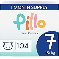 Pillo Couche Taille 7 - Lot de 104 Couches, 4 Paquets de 26 Couches Bébé Taille 7 - XXL (15 kg) - Couche Bebe - Puériculture & Eveil bébé Pillo Couche Taille 7 - Lot de 104 Couches, 4 Paquets de 26 Couches Bébé Taille 7 - XXL (15 kg) - Couche Bebe - Puériculture & Eveil bébé
