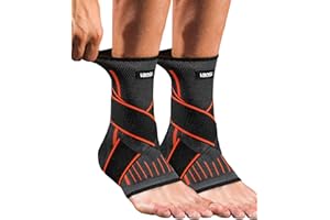 Kuzimua Regulowany bandaż na staw skokowy i kostkę, 2 sztuki, bandaż na staw skokowy i stopę, w przypadku zapalenia powięzi podeszwowej, ścięgna Achillesa, sportu, ortopedyczny, uniwersalny lewy