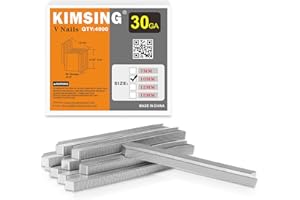 CHINA-TOP SILVER Chiodi a V 10MM 30 Gauge 10,3 mm di diametro 10 mm di lunghezza Chiodi a V per legno duro per V1015 Chiodatrice per cornici 4.000 PCS/BOX