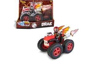 SWAP RIDERS TUNING THE BEAST Swap Riders - Quad Drak, vehículo de Juguete con diseño de dragón, con 1 Figura de un Rider, más de 12 Piezas Intercambiables, para niños y niñas Desde 4 años, Famosa (WAP01100)