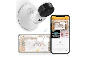 KODAK Caméra pour bébé Cherish C120 avec Application Mobile- caméra pour bébé de Haute résolution, avec possibilité de zoomer à Distance, Audio bidirectionnel