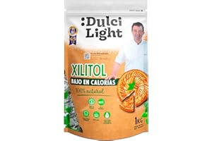 DULCI LIGHT DULCE Y FAVORABLE DulciLight Edulcorante Xilitol 1 KG Zero | 100% Natural | Origen de Abedul de Finlandia | Sustituto del Azúcar | Ideal para cocina y repostería | Bajo en calorías y carbohidratos