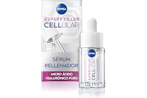 NIVEA Cellular Expert Filler - Sérum Rellenador de Arrugas - Con Micro Ácido Hialurónico - Sérum Facial Hidratante y Antiedad - Alisa las Arrugas - Textura Ligera - Todo Tipo de Piel - 15 ml