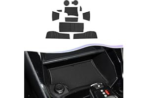 SXCY pour Peugeot 2008 e-2008 2020-2023 2024 Tapis Antidérapants, Tapis en Caoutchouc pour 2008 Console Centrale, Porte-Gobelet, Boîte de Bras, Porte Intérieure Tasse, Tapis de Rangement (Noir)
